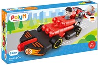 PolyM Rennwagen Bausteine Set 31-teilig Spielzeug-2