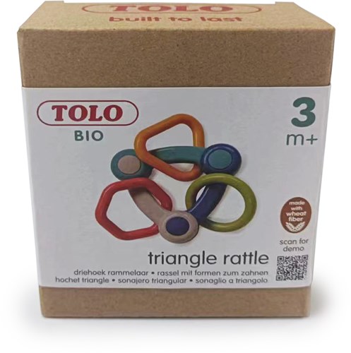 Tolo Bio Baby Rassel Dreieck - nachhaltiges Bioplastik Spielzeug-3