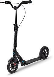 Micro Tretroller Metropolitan Deluxe schwarz für Erwachsene mit LED Licht