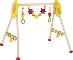 Heimess Babygym Holz-Spielbogen Blumen und Insekten multicolor