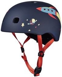 Micro Kinderhelm Fahrrad und Roller Rocket M mit LED-Licht lila