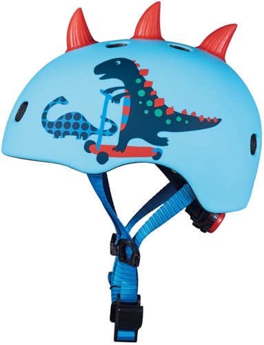 Micro Helm 3D Scootersaurus Kinderfahrradhelm Blau M mit LED-Licht-2