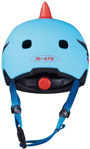 Micro Helm 3D Scootersaurus Kinderfahrradhelm Blau M mit LED-Licht-3