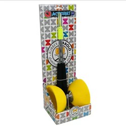 Acrobat - Boxed set 105 Rubber diabolo Yellow + aluminum hand sticks