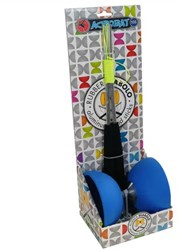 Acrobat - Boxed set 105 Rubber diabolo Blue + aluminum hand sticks