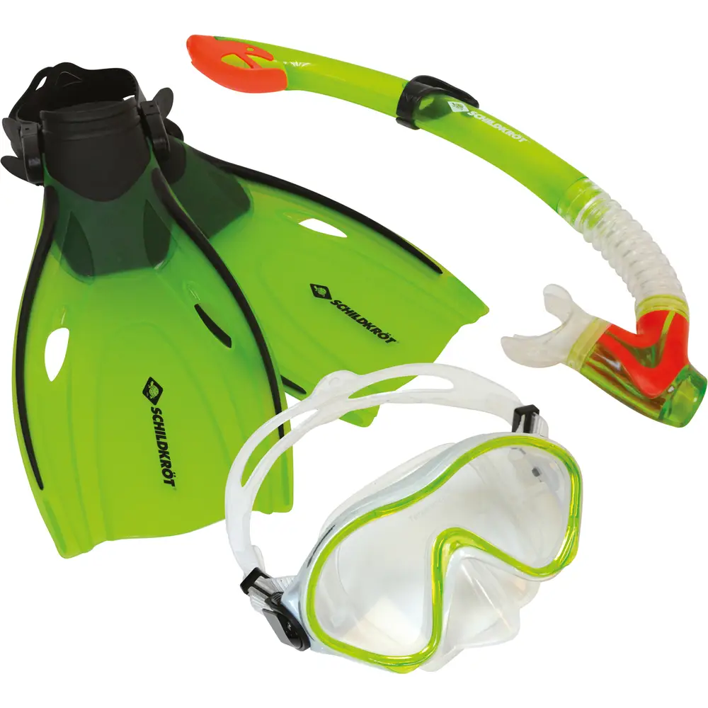 Schildkröt Schnorchelset Junior BERMUDA mit Flossen und Tauchmaske S/M 27-32