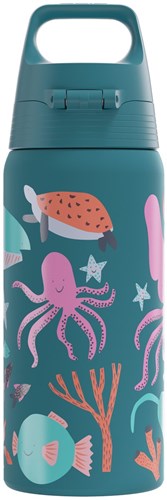 SIGG Trinkflasche Blue World 0,5l - Kinder Wasserflasche Edelstahl
