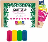 Kneta Knetmasse Set - Kreative Knete 4 Farben vegan 100g