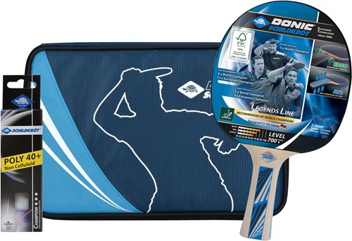Schildkröt Tischtennis Set Legends 700 mit Schläger und 3 ITTF Bällen