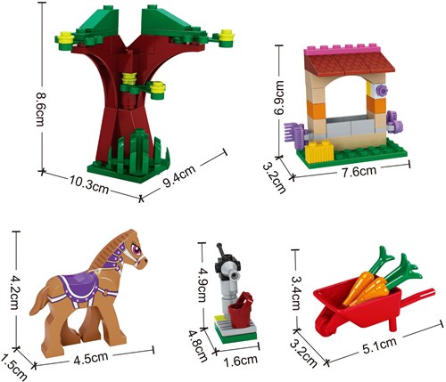 Lobbes Baukasten Pony Bauernhof Spielzeug - 79-teiliges Set für Kinder-3