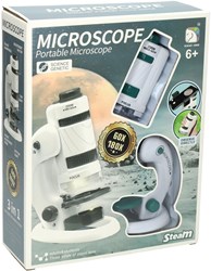 Lobbes Mikroskop Spielzeug Set grün mit Smartphone-Halter und Zubehör