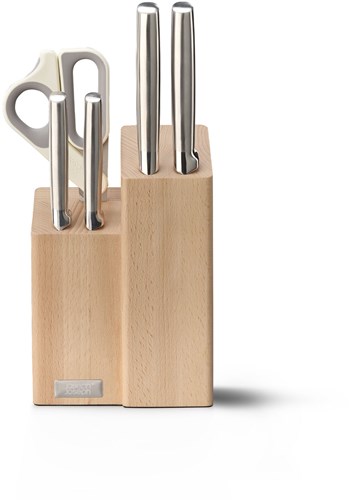 Joseph Joseph Messerblock Küchenmesser und Schere Set 5-teilig silber-2