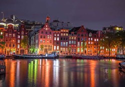 Wooden.City Holzpuzzle Amsterdam bei Nacht XL 600 Teile Puzzle