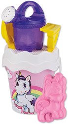 Androni Giocattoli Einhorn Eimerset Strandspielzeug 17cm blau