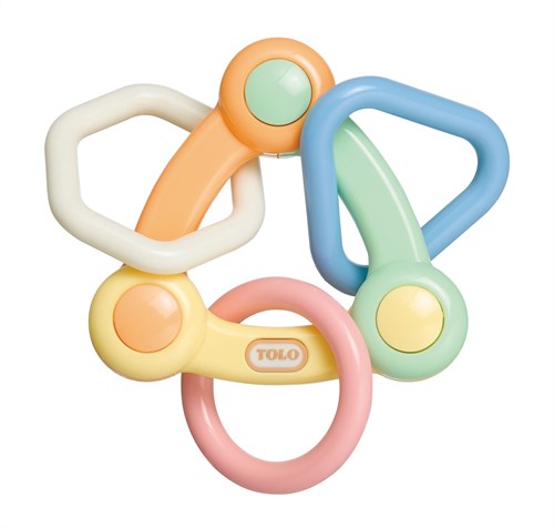 Tolo Baby Rassel Dreieck - Pastellfarben - Lernspielzeug für Babys