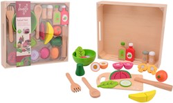 Jouéco - Salatset Holzspielzeug in Tablett für Kinder