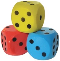 Twisk Schaumstoffwürfel blau 16 cm - großes Würfelspiel Spielzeug-3