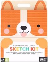 Petit Collage Skizzenbuch - Kreativset für Kinder mit Corgi und Stickern