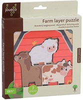 Jouéco Holz Bauernhof Puzzle mit Schichten Lernspielzeug-3