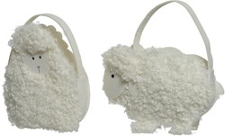 Decoris Aufbewahrungskorb Teddy Schaf für Kinder weiß - Fantasie Design