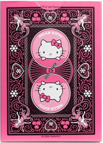 Hello Kitty Spielkarten - Bicycle Premium Kartenspiel Schwarz Rosa-3