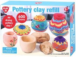 Play Töpferton Nachfüllpackung 600g - selbsthärtende Tonmasse Set