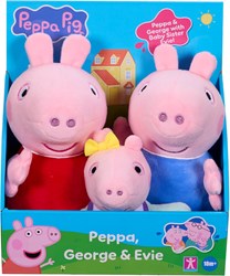 Chillfactor Peppa Pig Kuschelset - Peppa, George und Evie 3er-Pack Spielzeug