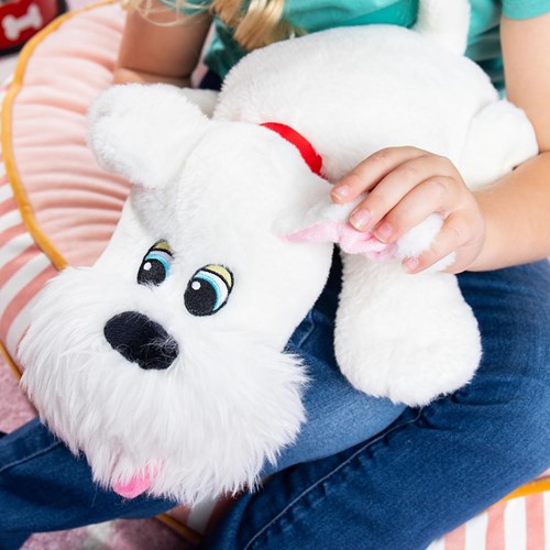 Basic Fun Kuschelhund Plüsch - Pound Puppies Weighted Snuggles weißes Hündchen-2