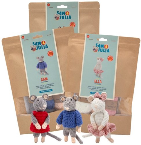 Het Muizenhuis Häkelset Ella Maus 12 cm DIY Kuschelmaus Puppenhaus-3