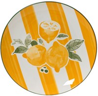 Decoris Frühstücksteller Porzellan Zitrone gelb 19,2cm - Geschirr