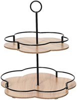 Decoris Bambus Etagere - stilvolle Servierplatte für Köstlichkeiten