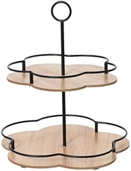 Decoris Bambus Etagere - stilvolle Servierplatte für Köstlichkeiten