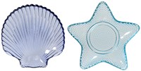 Decoris Glas Teller Muschel oder Stern - Ø14cm - Tischaccessoire