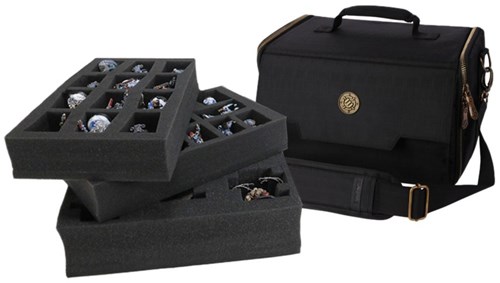 Enhance Gaming Miniaturfiguren Tasche - breite Basis - schwarz - schützende Tragetasche