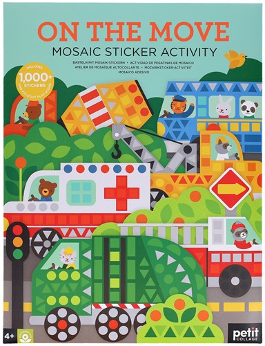 Petit Collage Mosaik Sticker Set Fahrzeuge - Kreatives Sticker Set