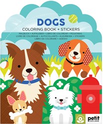 Petit Collage Malbuch Hunde mit Stickern - kreatives Spielzeug FSC Papier