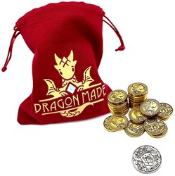 Asmodee Flamecraft Luxus Metallmünzen Set - Brettspiel Zubehör