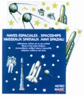 Harlekijn Glow in the dark Wandsticker Raumschiffe - Set 10 Stück