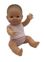 Paola Reina Babypuppe Gordi Mädchen asiatisch Unterwäsche 34 cm Vinyl