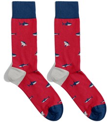 ZZNW Herren Socken 41-46 - Haie Motiv - Bequeme Baumwollsocken