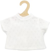 Asi Puppenkleidung - Baumwoll-T-Shirt weiß mit kurzen Ärmeln Puppenmode