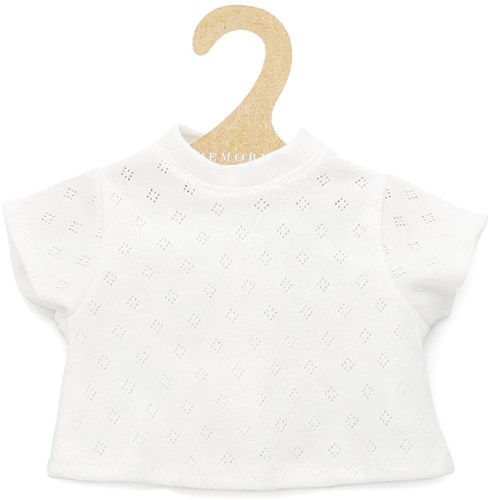 Asi Puppenkleidung - Baumwoll-T-Shirt weiß mit kurzen Ärmeln Puppenmode
