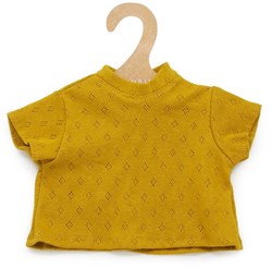 Asi Puppenkleidung Baumwoll-T-Shirt kurzarm ocker Puppenoutfit