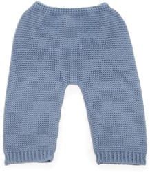 Asi Puppenkleidung warme Strickhose hellblau Puppenzubehör