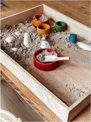 Grapat Holzspielbox - sensorische Spielkiste für Kinder-2