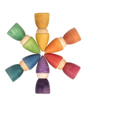 Grapat Holzspielzeug Nins Regenbogen Tomtens 6 Stück