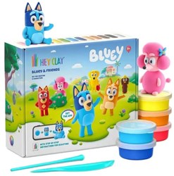 Bluey Knetset - Hey Clay Bluey 15 Dosen bunte Modelliermasse