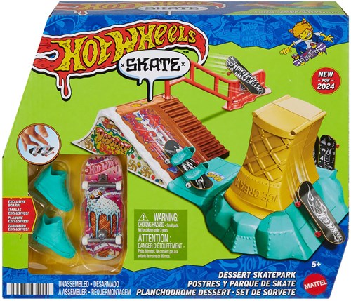 Fisher-Price Hot Wheels Skate Skatepark-Set mit Fingerboard