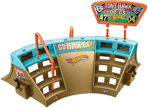 Fisher-Price Hot Wheels Skate Skatepark-Set mit Fingerboard-2