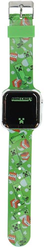 Accutime Minecraft Kinderuhr LED Digital Touchscreen grün-3
